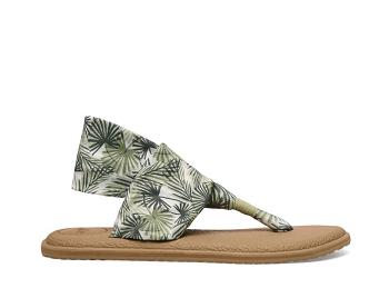 Sanuk Yoga Slings 2 Tropical Veganska Sandaler Dam Olivgröna | Sverige 619KOR